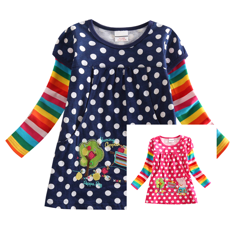 2020 Peppa Wutz Kinder Tunika Mädchen Langarm Shirt Tops T-Shirts Kleider Neu DE