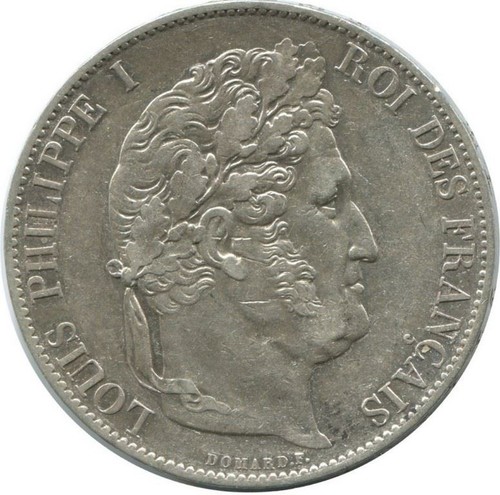 フランス 5フラン 1836年 ルイ・フィリップ1世 銀貨 da2012 フランス 5フラン 1836年 ルイ・フィリップ1世 銀貨 da2012