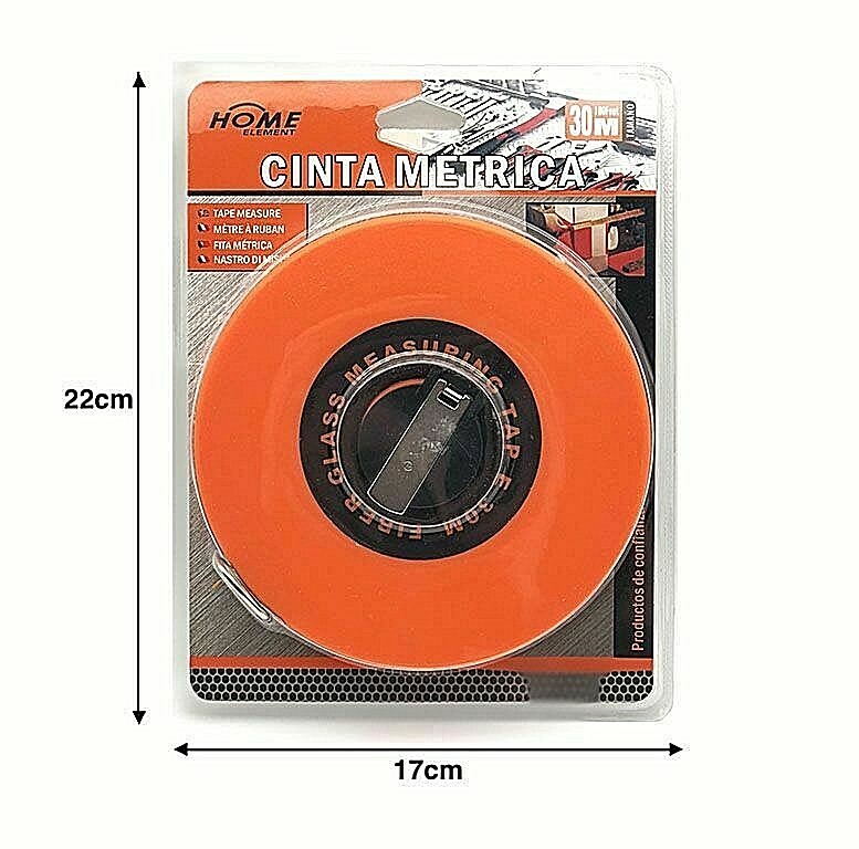 Cinta Metrica Flessometro Rullina Rotella Nastro a Rullo Estendibile 30 mt Hmj