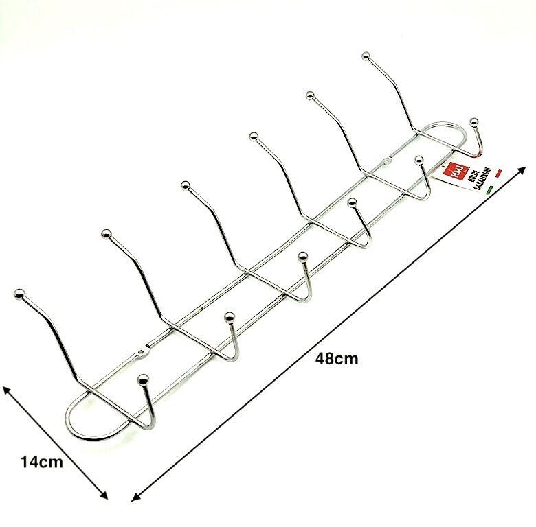 Appendiabiti Da Parete Metallo 12 Posti Ganci Appendini Muro Giacche idea