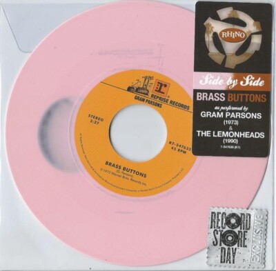 GRAM PARSONS/THE LEMONHEADS Brass Buttons 7'' single limited SEALED Pink RSD