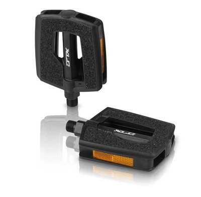 XLC City-/Comfort-Pedal PD-C13 Plastica, superficie Griptape, nero