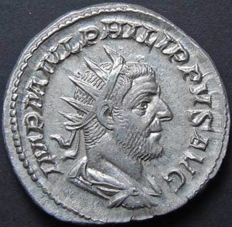 Philip I The Arab Antoninianus " Equity " Ancient Roman Christian Emperor 