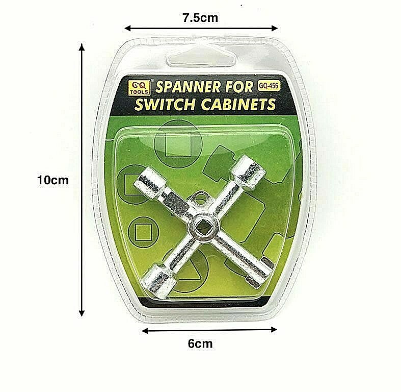 Chiave a Croce Universale Multifunzione per Armadi Contatori Luce Gas Acqua Hmj