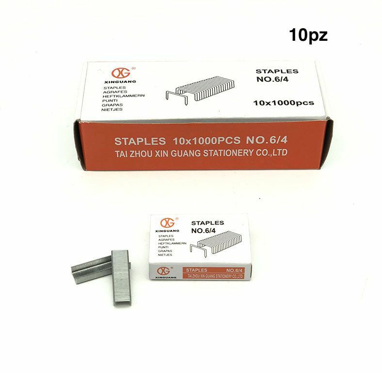 Confezione 10000 Punti Punte Graffette Spillatrice Cucitrice Misura 6/4 hmj