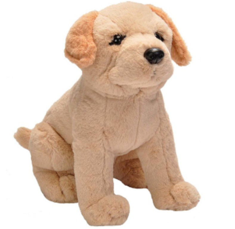 12 Inch CK Sitting Yellow Lab Dog Plush Stuffed Animal by Wild Republic
