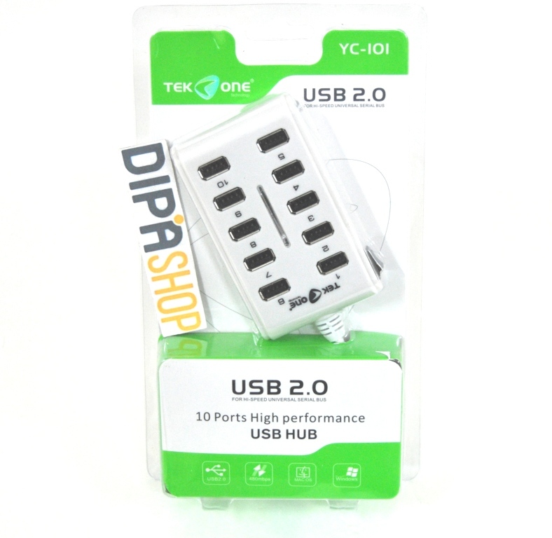 Hub Sdoppiatore Usb TeKone YC-101 10 Porte Usb 2.0 Multiporta Pc Notebook hsb
