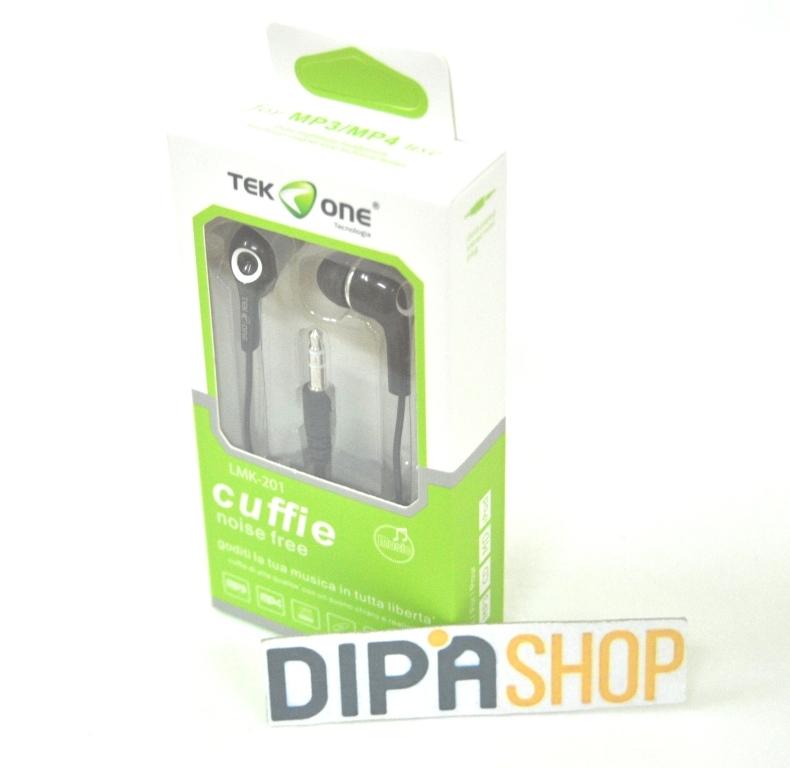 Cuffie Auricolari TeKone LMK-201 Per Smartphone Tablet Pc Mp3 Jack 3,5mm Ner hsb