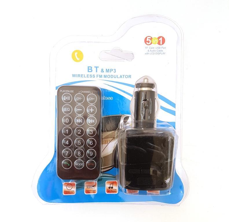 Trasmettitore Fm 5in1 Auto Car Mp3 Player Lettore Musicale Bluetooth hsb