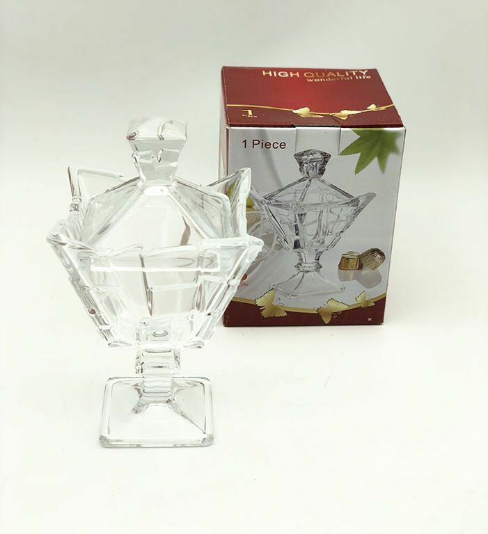 Vaso Contenitore Porta Caramelle Dolci Confetti In Vetro Centro Tavola hmj