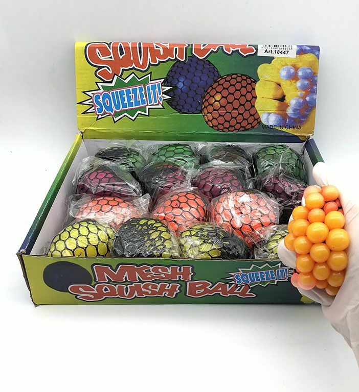 Set 12 Pezzi Squishy Mesh Ball Gioco Palla Da Schiacciare Antistress Rete hmj