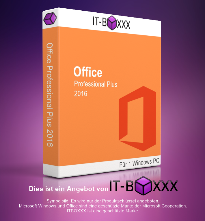 Microsoft Office 2016 Professional Plus für 1 Windows-PC Word/Excel/Outlook