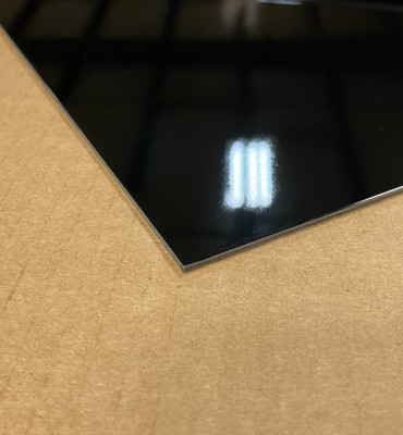 12'' x 24'' Aluminum Composite Sheet Gloss Black .080'' (2mm) Panel ACP, ACM