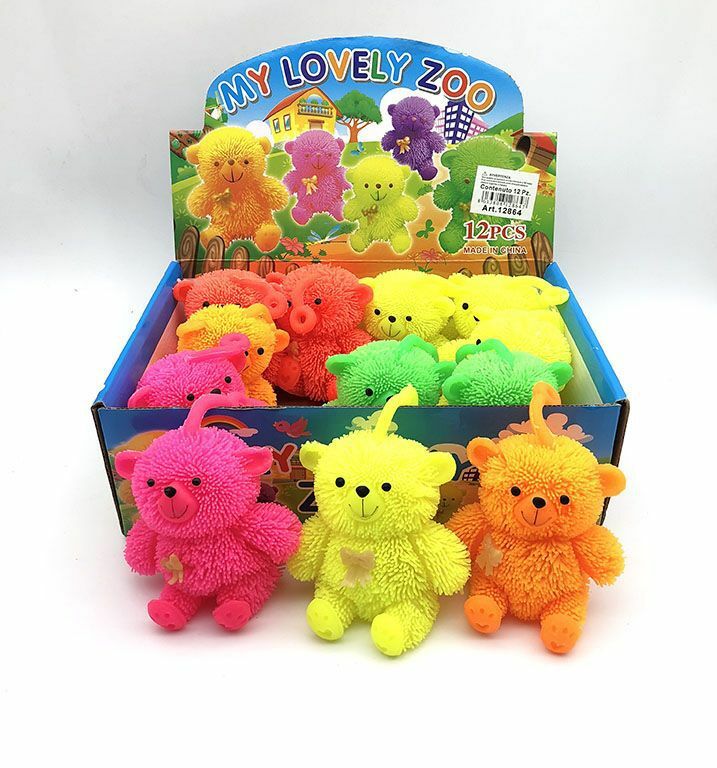 Set 12 Pezzi Orsetto Yoyo Elastico Morbido Giocattolo Gioco Bambini hmj