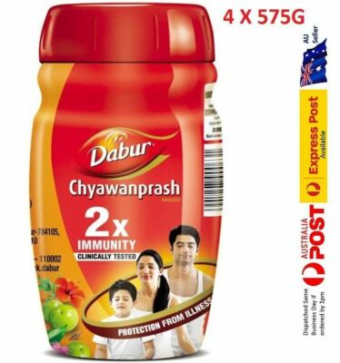 4 X CHYAWANPRASH DABUR 575G- IMMUNITY BOOSTER AYURVEDIC HERBAL CHAWANPRASH