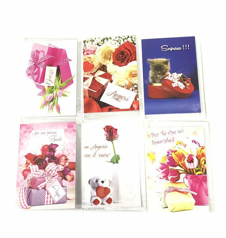 Set 36 Pezzi Biglietti Auguri Generico Fantasie Assortite hmj