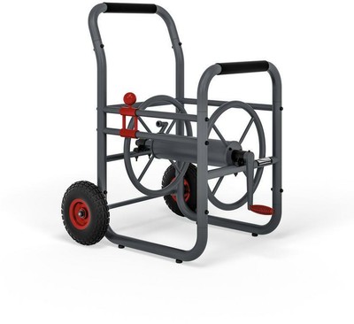200 ft. Professional Grade Hose Reel Cart with Swivel Grip Crank and Slide Track