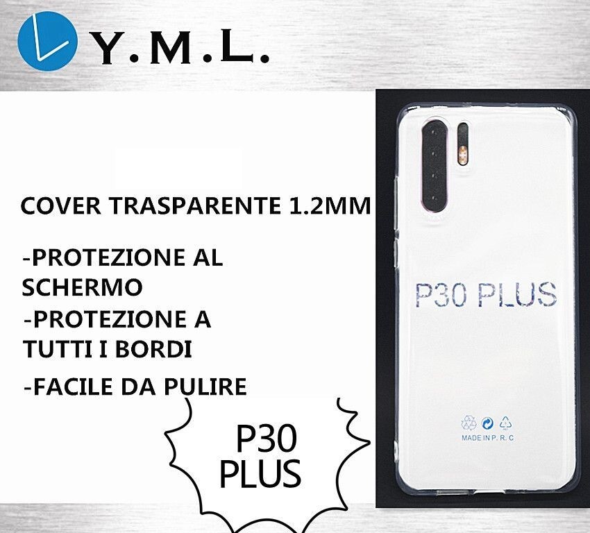 Custodia Cover In Tpu Trasparente Sottile 1.2mm Per Huawei P30 Plus mar