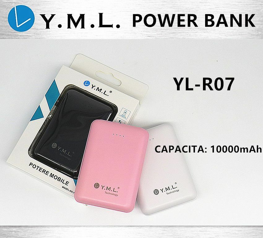 Power Bank Batteria Portatile Ricaricabile YL-R07 10000mah Smartphone mar
