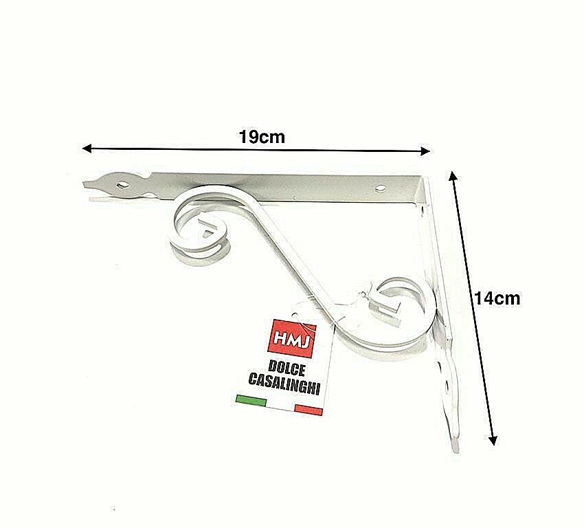 Staffa angolare Triangolo Metallo 14x19 cm per mensole Legno Ferro Alluminio Hmj