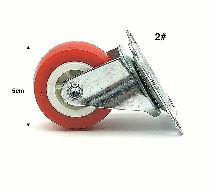 Rotella Ruota con staffa Girevole 2 # Orientabile Gommata Carrello Hmj