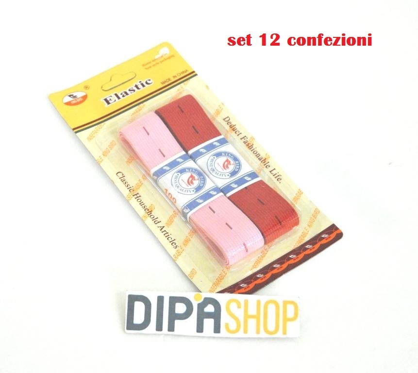 Set 24 Elastico Biancheria Mutande Boxer Abiti Cucito Colorati 2,5x100cm moc