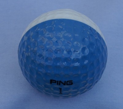 RARE_PING EYE Golf Ball  2-Tone Medium Blue / White w/Eagle Crest  logo  rb129
