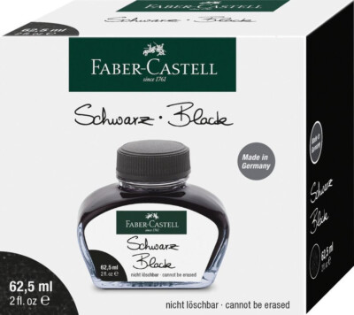 Faber Castell Flacon d'encre contenu 62.5ml noir 148700 Recharge