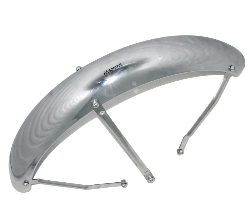 Fits Royal Enfield Classic 500 Front Mudguard Fender With Stay Steel Chrome 
