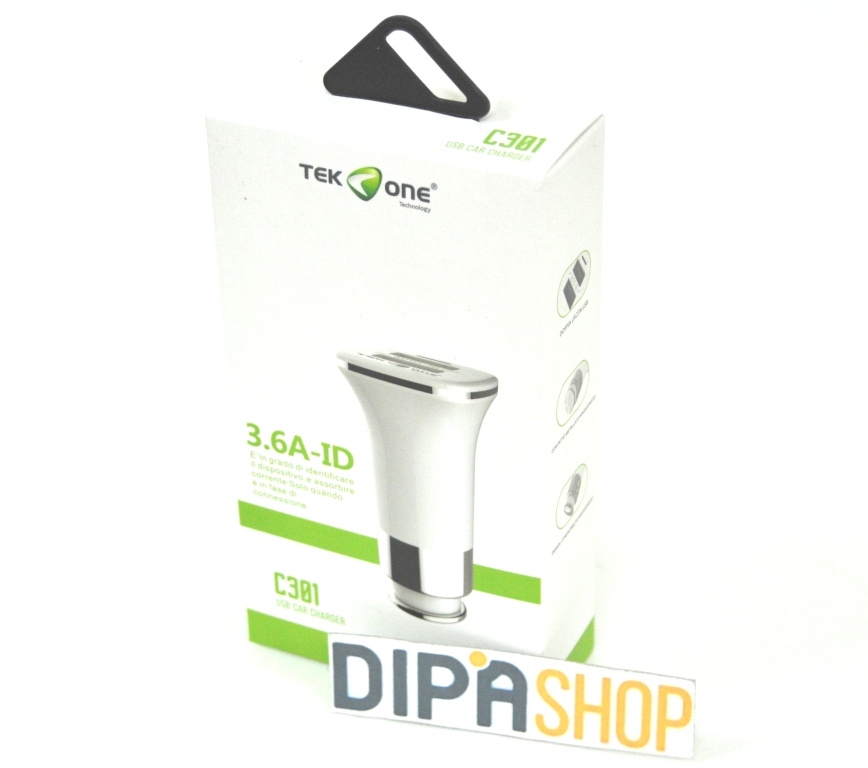 Adattatore Caricabatteria Auto TeKone C301 Accendisigari 2 Porte Usb 3.6A hsb