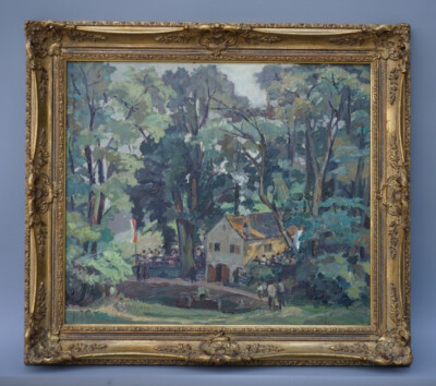Biergarten im Wald Impressionist