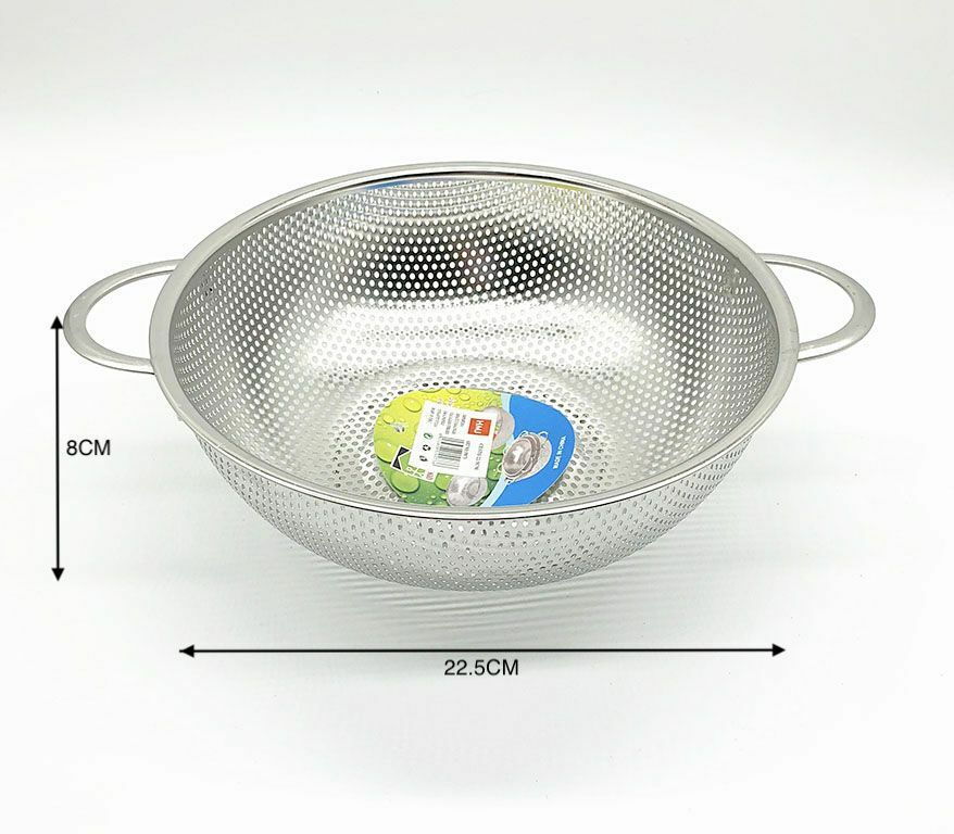 Cestino Cestello Colino Setaccio Rotondo Scolapasta Con Manici 22,5cm hmj