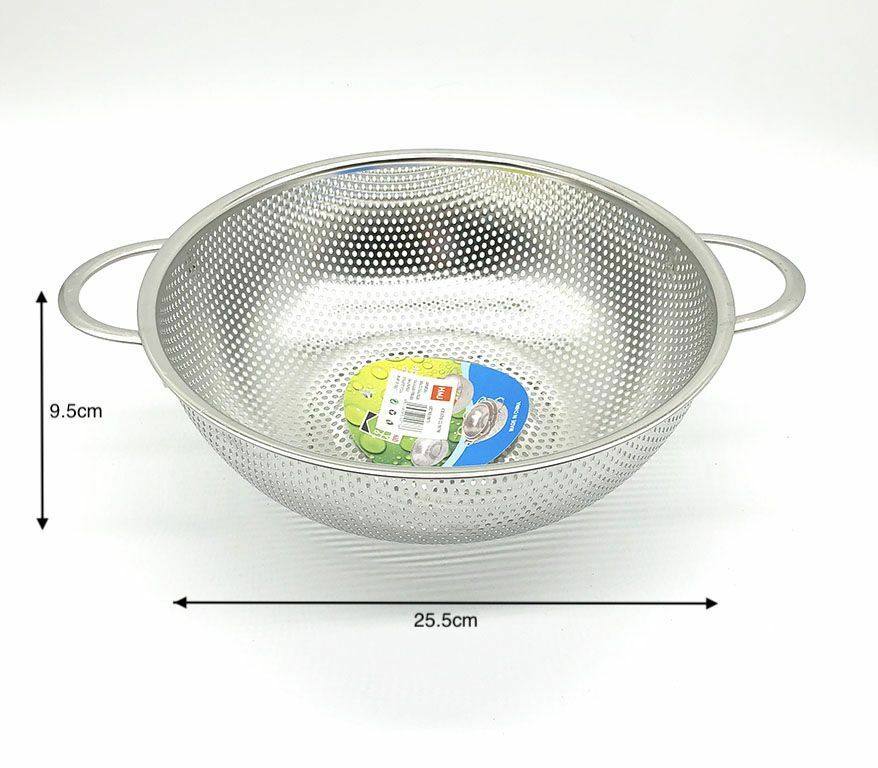 Cestino Cestello Colino Setaccio Rotondo Scolapasta Con Manici 25,5cm hmj