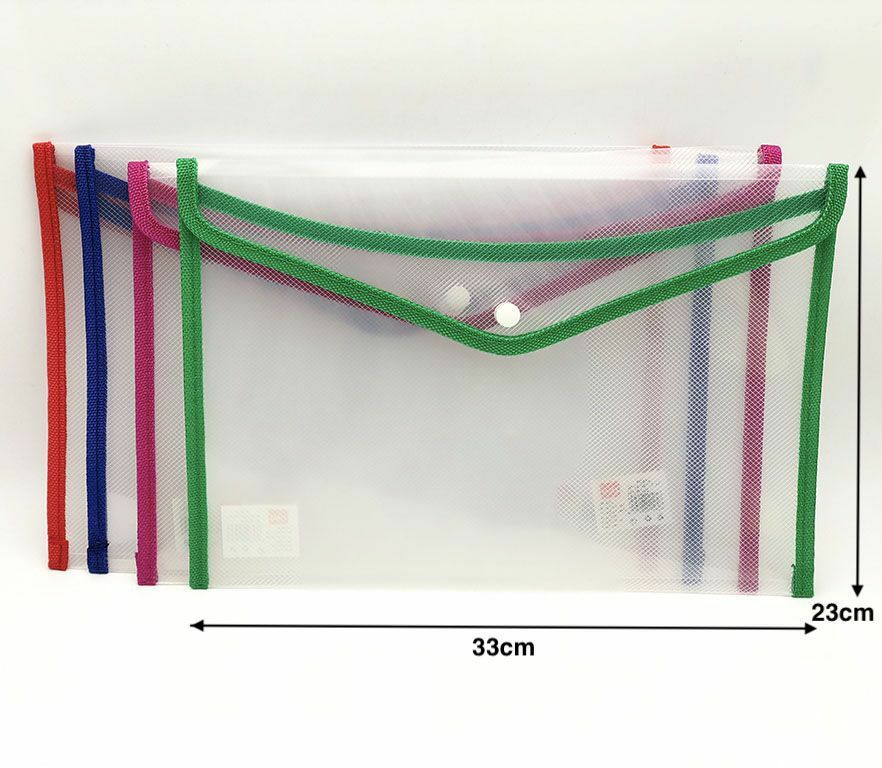 Set 12 Pezzi Cartelle Cartelline Porta Documenti A Busta 23x33cm hmj