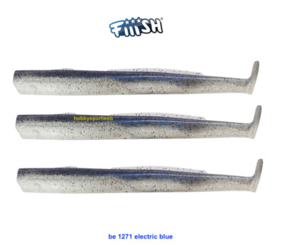BLACK EEL FIIISH SIZE 2 BE 1271  ELECTRIC BLUE 3 CORPI RICAMBIO PESCA SPINNING