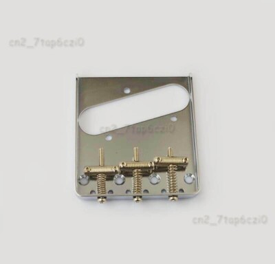 Left-hand TL Vintage Style Chrome 3 Threaded Saddle Bridge For Electric Guitar