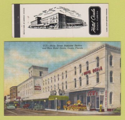 Matchbook Postcard Combo - Hotel Ocala FL