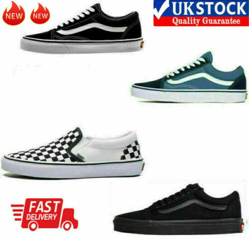VAN Old Skool Skateschuhe alle Größen Klassisch Leinen Sport Laufschuhe Sneaker