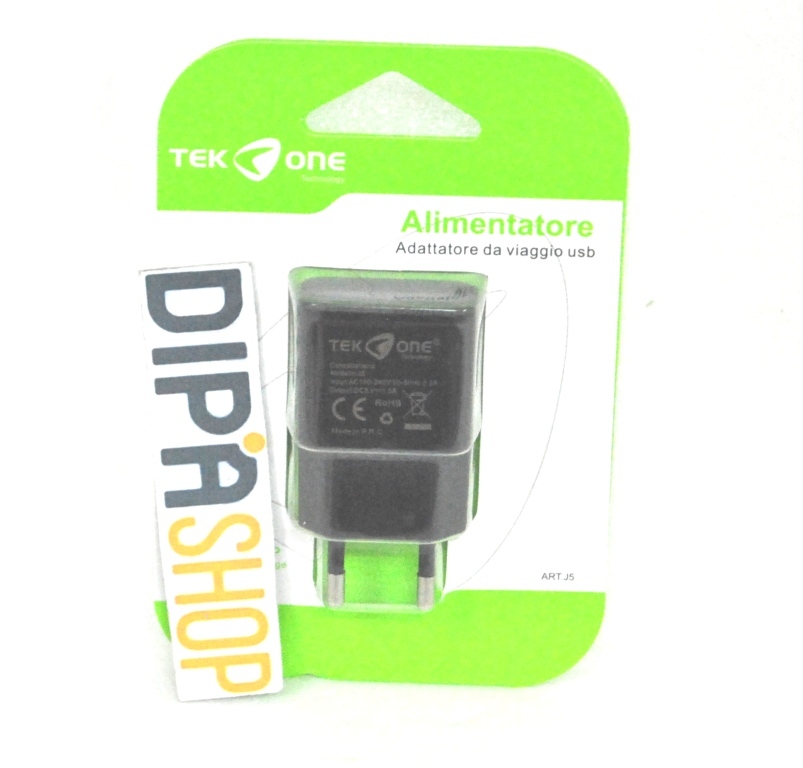 Adattatore Alimentatore Da Rete TeKone J5 Caricabatteria Usb 1.5A Nero hsb