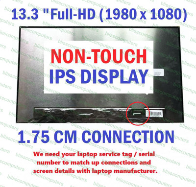 B133HAN05.6 Dell 84XF7 eDP 13.3'' LCD Widescreen AUO AUO562D Narrow Screen