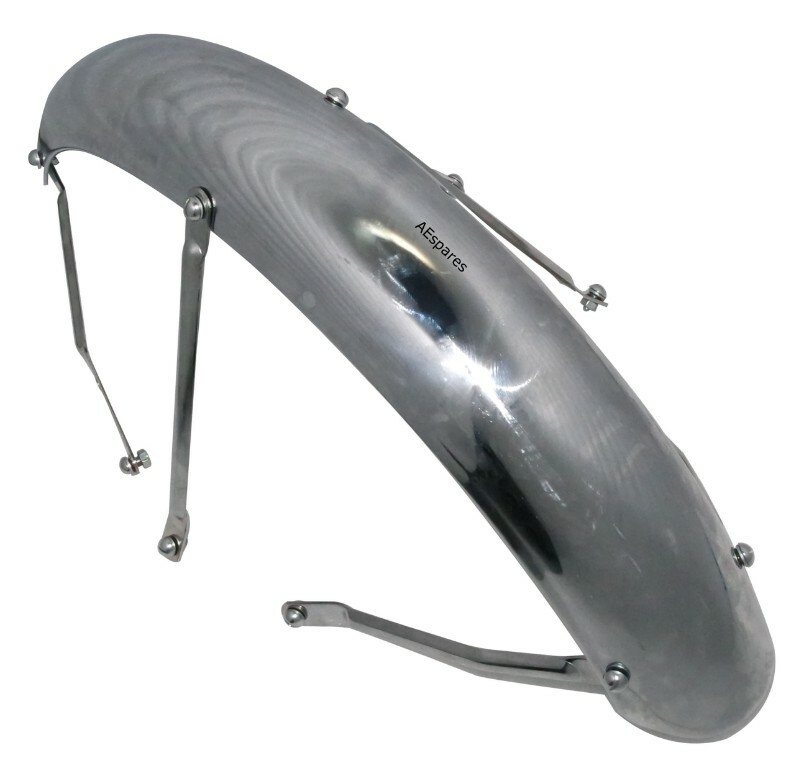 Fits Royal Enfield Classic 500 Front Mudguard Fender With Stay Steel Chrome 