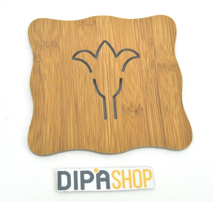 Base Sotto Pentola Casseruola Piatto In Legno Fantasia Garofalo 17x17cm moc