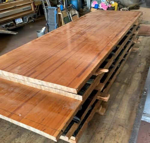 Beautiful Old Reclaimed Red Pine Bowling Lanes