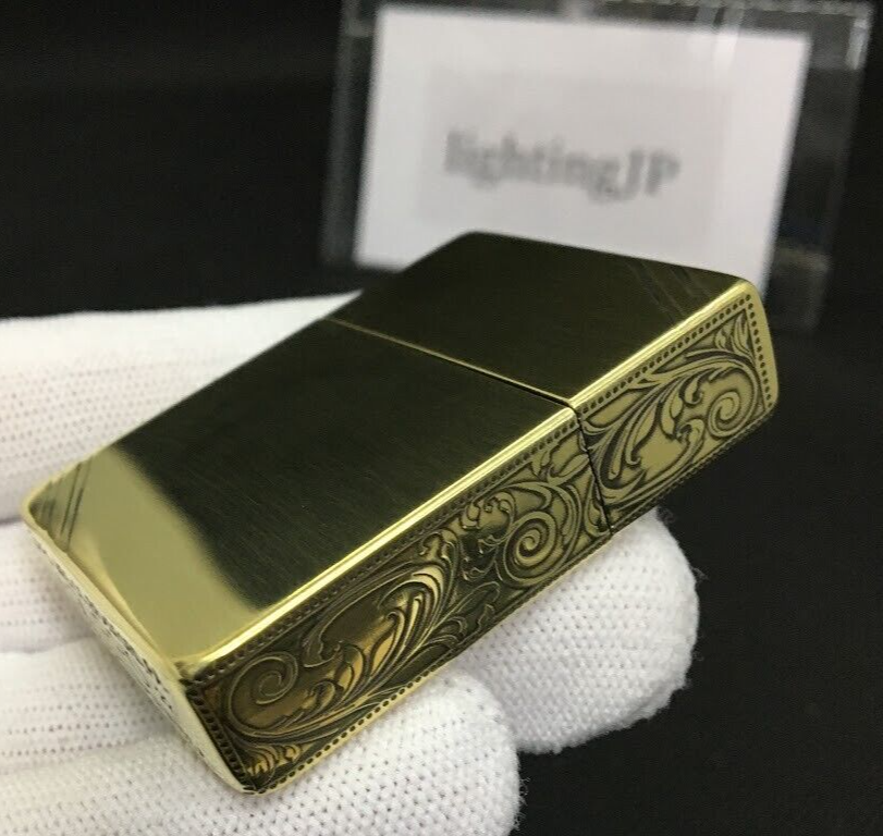 Zippo Lighter 1935 Replica Arabesque 3 Sided Processing Brass