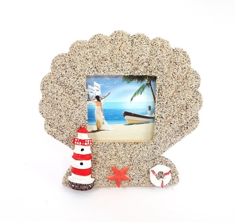 Cornice PortaFoto Porta Foto Fotografia Sabbia Conchiglia In Legno Sea Style moc