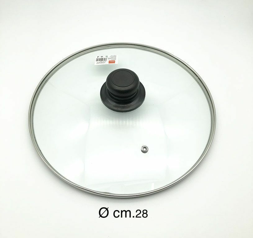 Coperchio In Vetro Per Padella Pentola Casseruola Tegame Diametro 28cm hmj