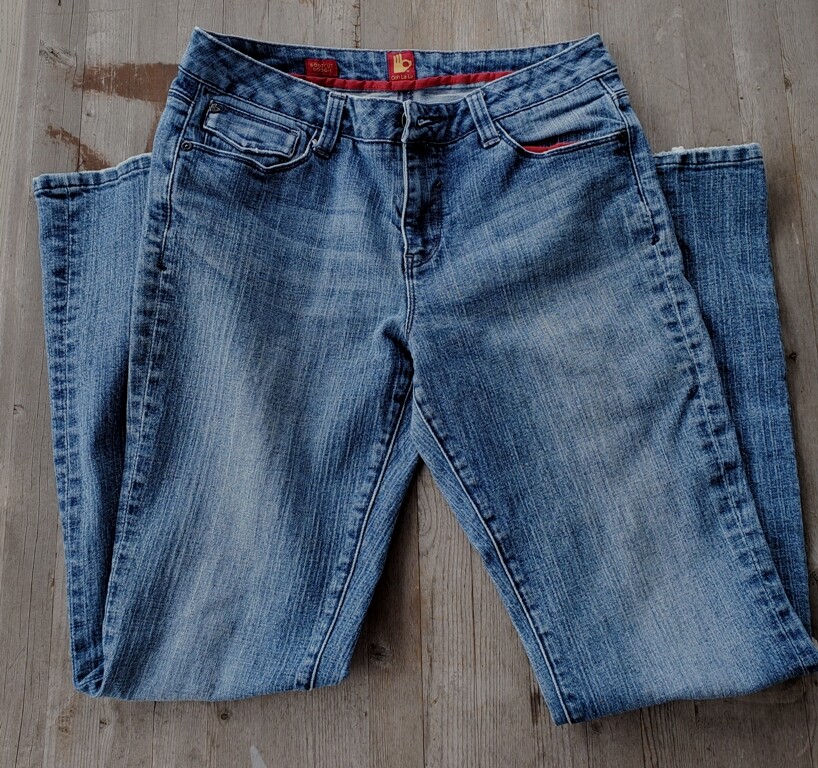 【BOK PLACE】bl vintage beige washing semi boot cut denim pt Baukjen Organic Denim Crop Straight Leg Jeans - Vintage Wash