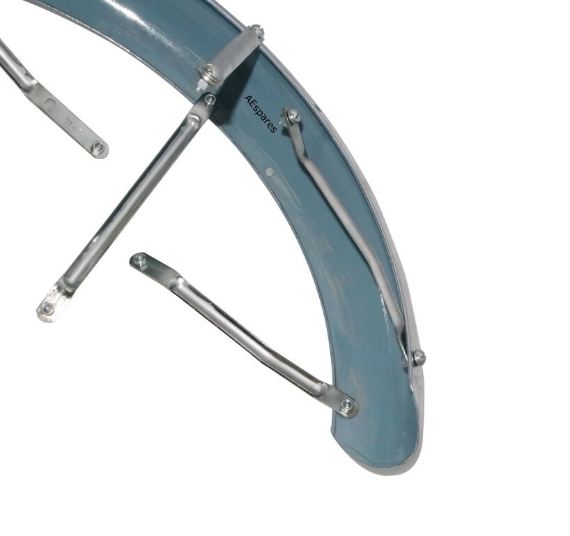 Fits Royal Enfield Classic 500 Front Mudguard Fender With Stay Steel Chrome 
