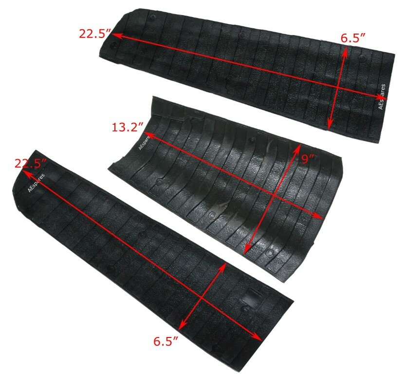 Rubber Floor Mat RH LH & Center Foot Mat Strips For Bajaj Classic Scooters  