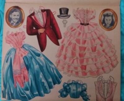 VINTAGE UNCUT 1940 GONE WITH THE WIND PAPER DOLLS~#1 REPRODUCTION~FABULOUS/RARE!